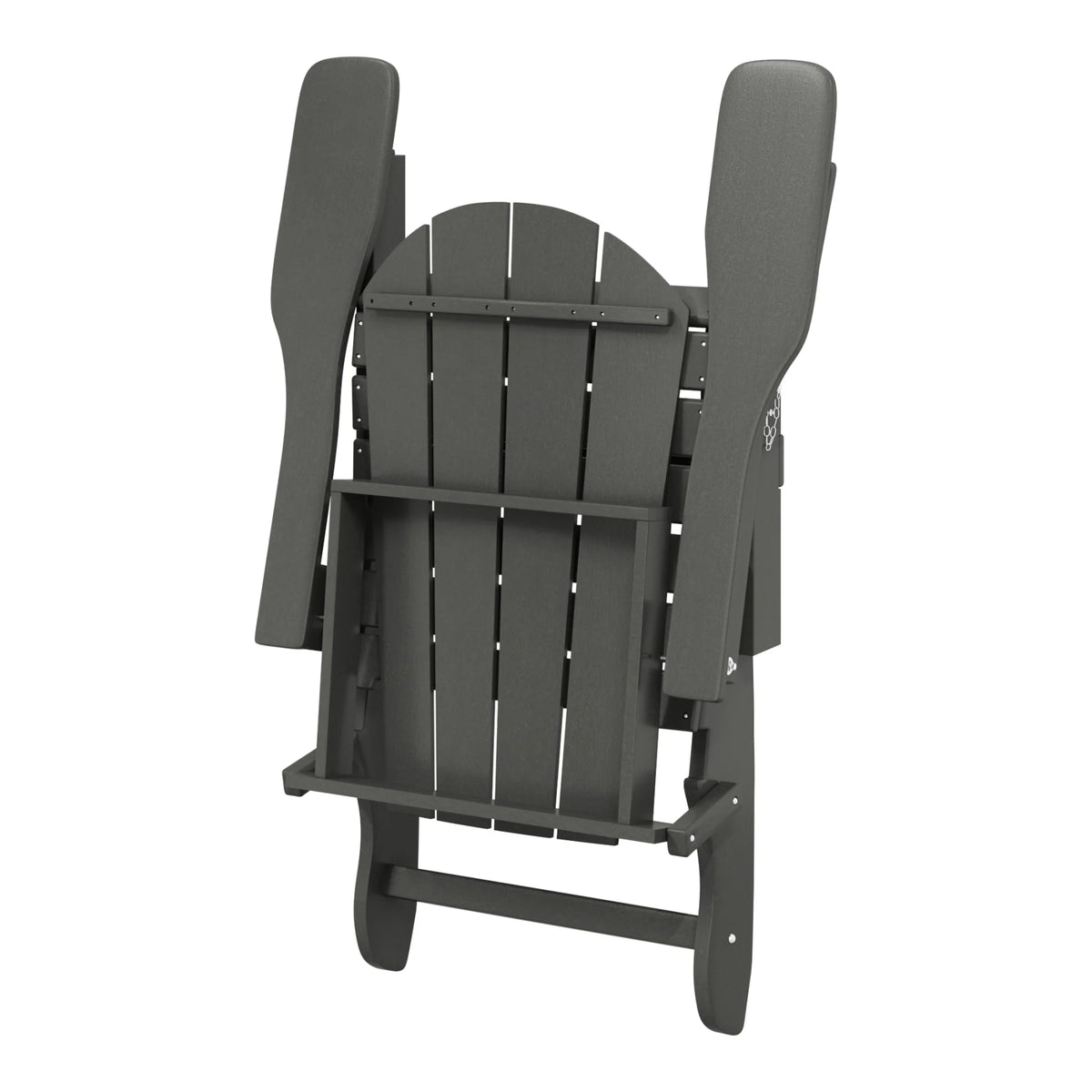 Westintrends Outdoor Folding HDPE Adirondack Chair, Patio Seat, Weather Resistant, Dark Brown