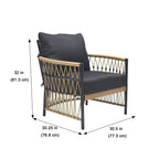 Better Homes & Gardens Lilah 2-Pack Outdoor Wicker Lounge Chairs, Black