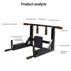 Dual-Use Wall-Mounted Pull-up Bar for Home Gym Strength Training Equipment Chin Up Steel Bar