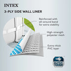 Open Box Intex 16' x 42" Prism Frame Rectangular Above Ground Swimming Pool Set