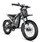 Arkveld Electric Bike for Adults, Peak-3000W, Max 40MPH and 80Miles Electric Motorcycle,25" Fat Tire Dirt Bike, APEX1 7-Speed E-Bike，White