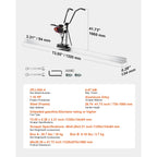 KFFKFF Concrete Power Screed with 4 ft Aluminum Board, Cement Finishing Vibrating Motor, Adjustable Handles, and 6500RPM Efficiency