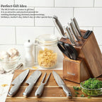 McCook MC20 17pcs Kitchen Knife Set with Block Cutlery Knife Block Set Stainless Steel