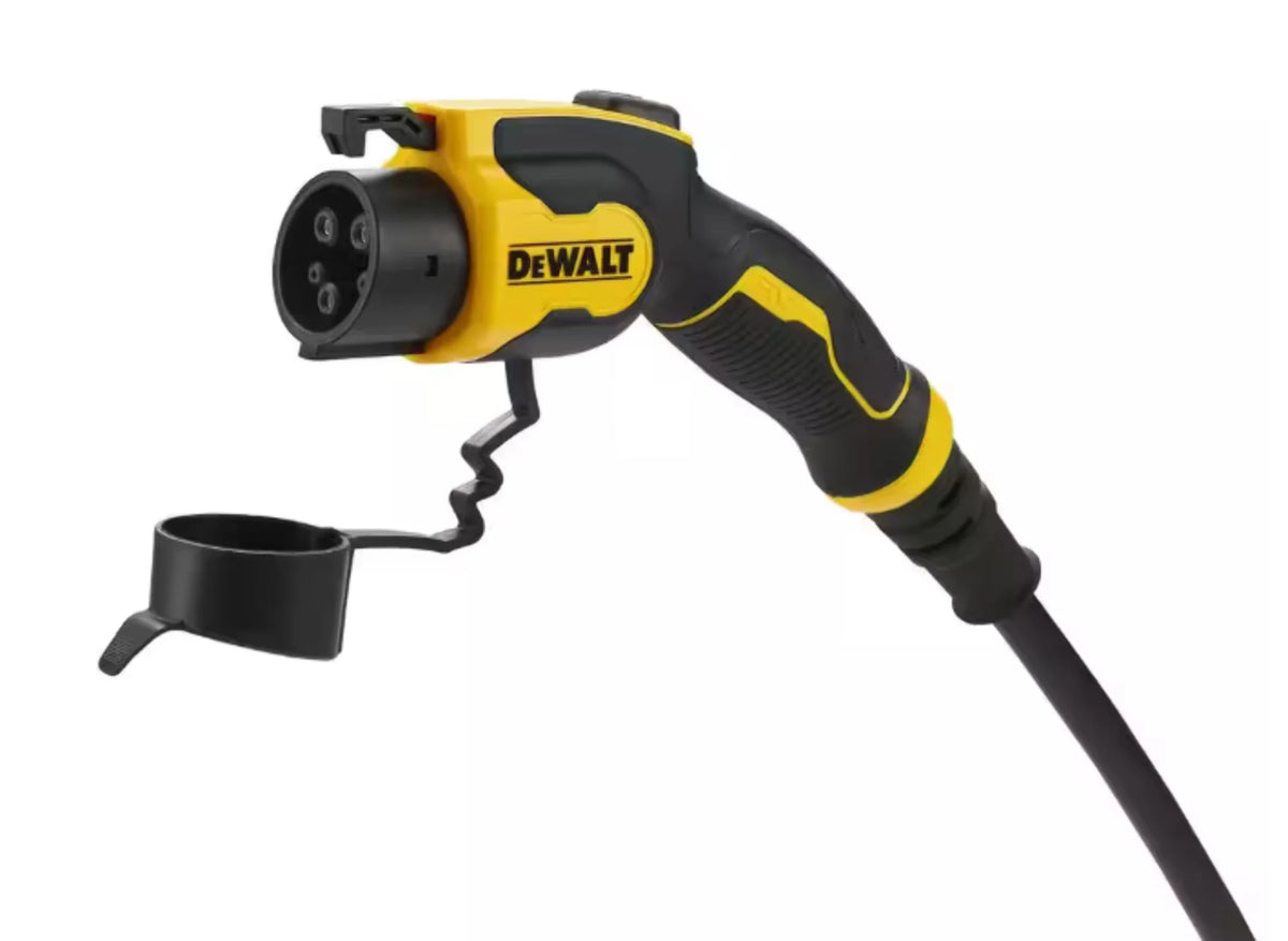 DEWALT Level-2 Portable Electric Vehicle EV Charger up to 16 Amps, 120-240-Volt AC 3.8 KW, 25 Ft. Cable, Weatherproof