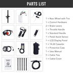 Viribus Electric Bike Conversion Kit 26" Rear Wheel 1000W Hub Motor LCD eBike DIY Set