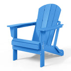 Westintrends Outdoor Folding HDPE Adirondack Chair, Patio Seat, Weather Resistant, Dark Brown