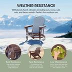 Westintrends Outdoor Folding HDPE Adirondack Chair, Patio Seat, Weather Resistant, Dark Brown