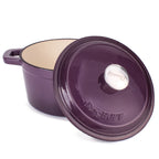 BergHOFF Neo 4Pc Cast Iron Set: 3qt. Covered Dutch Oven & 7qt. Covered Stockpot, Blue