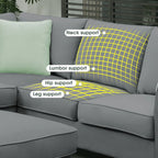 Harper & Bright Designs Modular Sectional Sofa with Ottoman Couch L Shape Corner Sofa Sets 7 Seats Fabric Couch for Living Room, Black, 112 * 87 inch