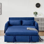 Convertible Sofa Bed,3 in 1 Sleeper Sofa with 2 Pillows and Adjustable Backrest for Living Room Office,Black