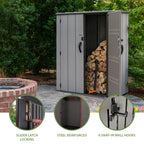 Lifetime Polyethylene Storage Shed, 53 cubic feet, Vertical, Gray (60300U)
