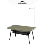 Naturehike, Portable Camping Table, Outdoor Detachable Tactical Camping Table, Lightweight Aluminium Camping Table with Light Pole, Adjustable Height