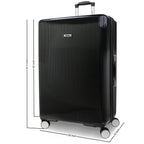 World Traveler Dejuno Monarch 30-Inch Polycarbonate Spinner Luggage - Black
