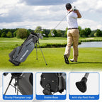 Costway Men's Complete Golf Clubs Package Set 10 Pieces Includes Alloy Driver