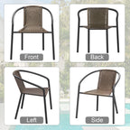 Gaildon Pack Medium Brown Rattan Indoor-Outdoor Restaurant Stack Chair | Versatile and Stylish Seating