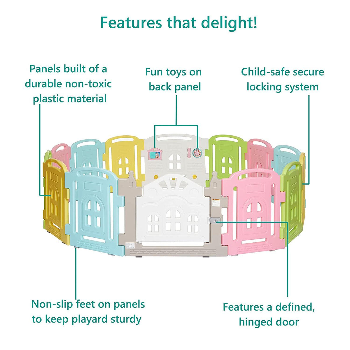 Dream On Me 14 Panel Groovy Play Center/ Playpen / Playard