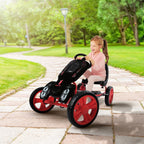Hauck Speedster Pedal Go Kart w/ Adjustable Bucket Seat for Kids Ages 4 to 8, Fire Rescue