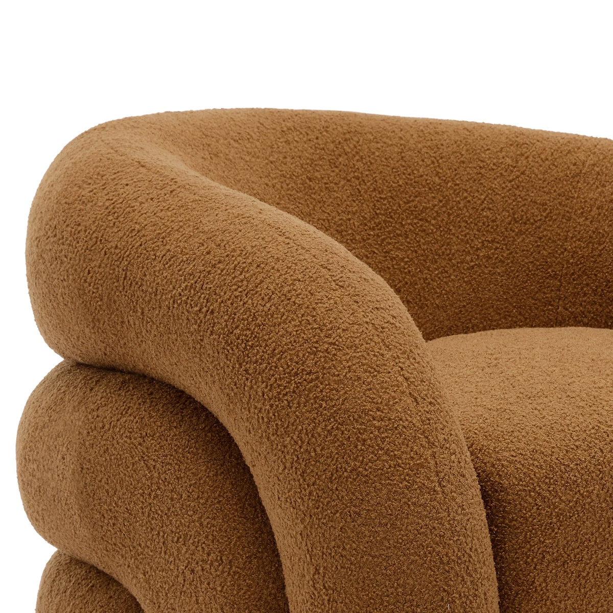 360�� Swivel Accent Chair for Living Room, Boucle Barrel Armchair Single Sofa Chair Reading Chair, Sage Green