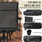 Danrelax 360�� Silent Camo Hunting Blind Chair, Armrests, Side Pouch, Telescopic Legs