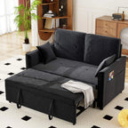 Convertible Sofa Bed,3-in-1 Sleeper Sofa with Pull Out Bed,Sleeper Futon Couch Loveseat with Adjsutable Backrest and Pillows for Living Room,Gray