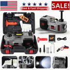 SZTAA Electric Car Jack Lift with Air Compressor and Emergency Hammer 5 Ton/11023 lbs Hydraulic Jack for SUV Sedan Truck Change Tires Garage Repair