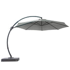 LAUSAINT HOME 11FT Patio Umbrella with Base, Outdoor Deluxe Curvy Cantilever Umbrella for Patio Pool Deck, Champagne