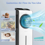 Costway Evaporative Air Cooler 3-in-1 Portable Swamp Cooling Fan w/ 12H Timer Remote