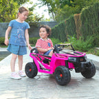 TOBBI 12V Kids Electric off-Road UTV Truck Car Battery Powered Ride on Toys for Girls with LED Headlights, Music, Horn
