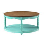 Pioneer Woman Helen Round Coffee Table, Teal