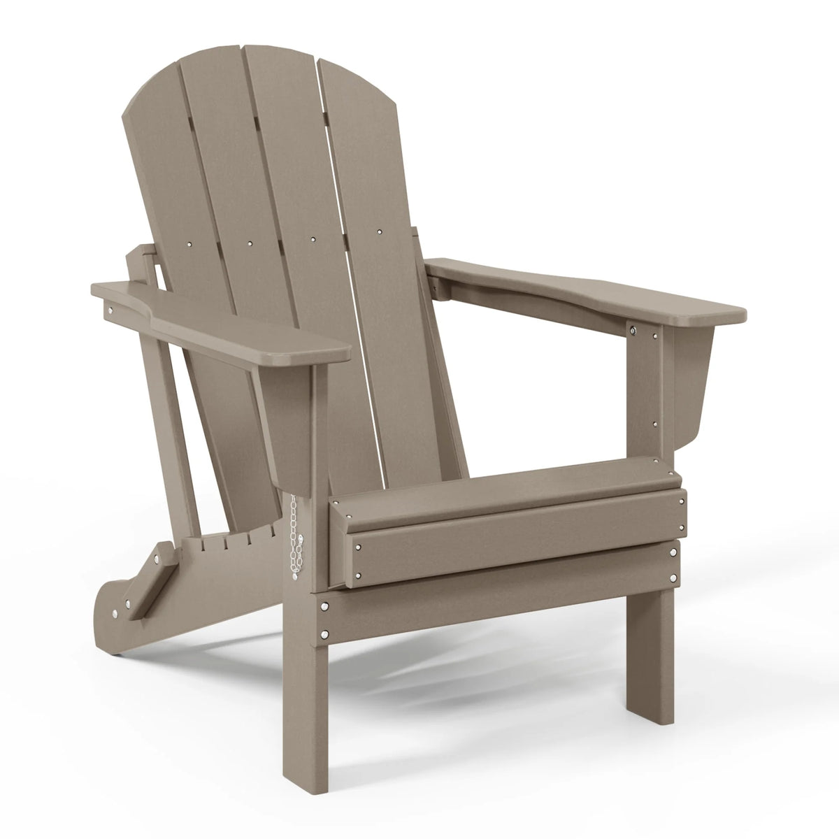 Westintrends Outdoor Folding HDPE Adirondack Chair, Patio Seat, Weather Resistant, Dark Brown