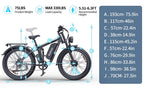 Dual Motor PEAK 3000W Electric Bike for Adults,31mph 48V 23Ah Electric Bicycle,26" Fat Tire Mountain Bike UL2849