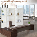 6-Panel Room Divider with Shelves5.6ft Tall Folding Privacy Screen Panels, Room Divider Wall, Divider for Room Separation, Room Divider ShelvesEffectively Block SightNatural