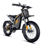 Arkveld Electric Bike for Adults, Peak-3000W, Max 40MPH and 80Miles Electric Motorcycle,25" Fat Tire Dirt Bike, APEX1 7-Speed E-Bike，White