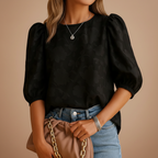 Back of the floral print blouse