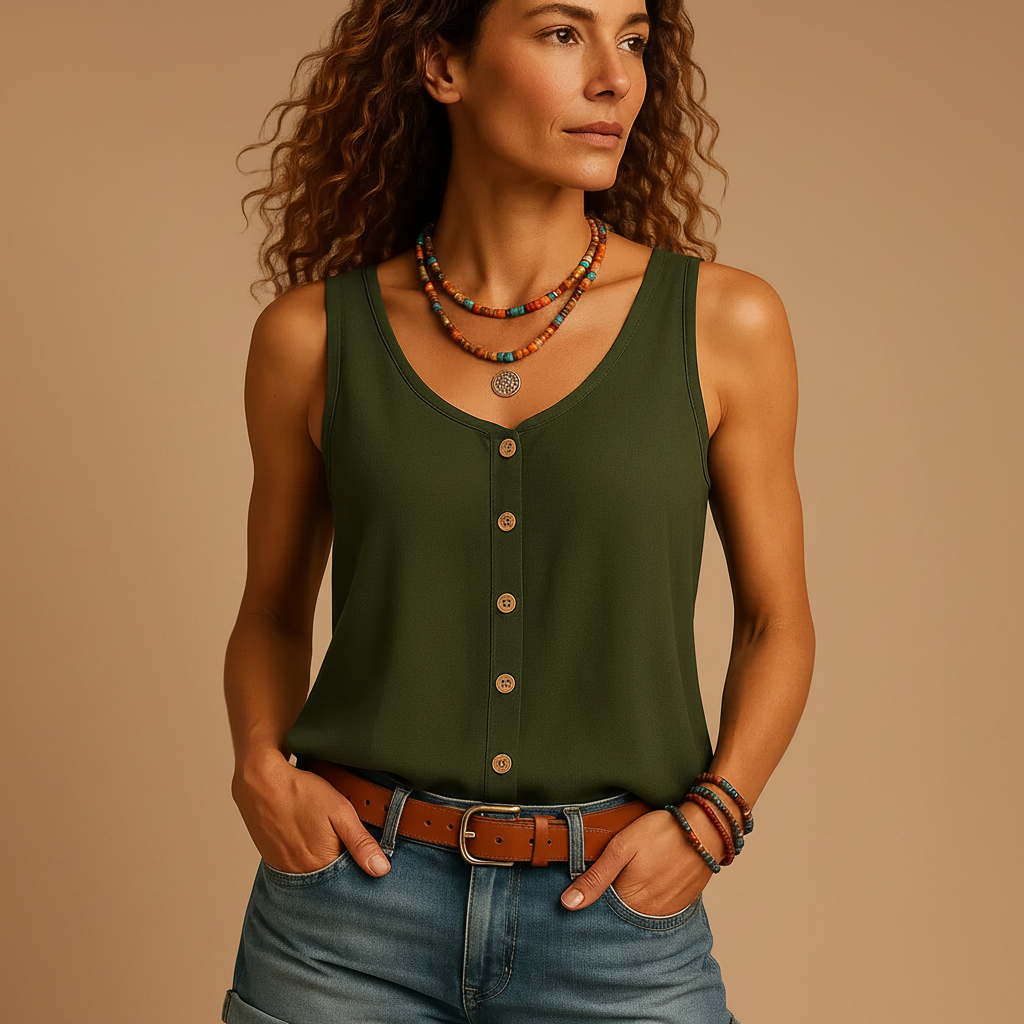 Back of the sleeveless summer top