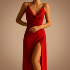 Back of the maxi dress showing the zipper seam